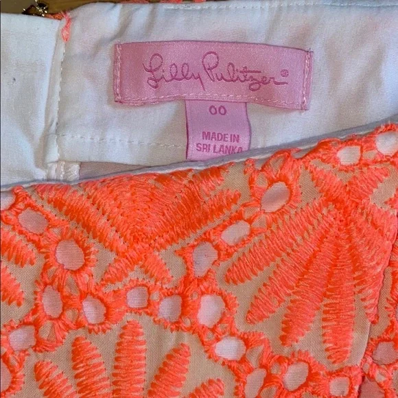 Lilly Pulitzer Marii Skort Seashell Lace Eyelet Size 00 in Excellent Condition - Picture 10 of 11
